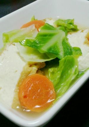 あと1品に♪春キャベツと厚揚げの煮物-レシピのメイン写真