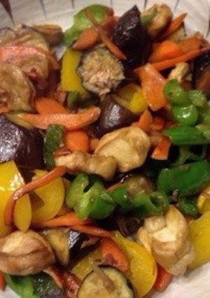 マクロビ 野菜とお麩の生姜炒め-レシピのメイン写真