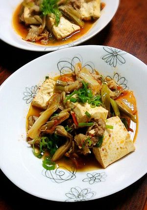 味付け楽チン☆舞茸キムチ肉豆腐-レシピのメイン写真