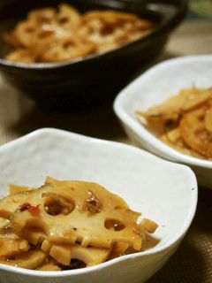 蓮根で生姜醤油きんぴら⌒☆ジャコ入り-レシピのメイン写真