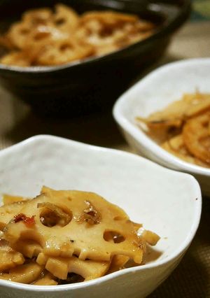 蓮根で生姜醤油きんぴら⌒☆ジャコ入り-レシピのメイン写真