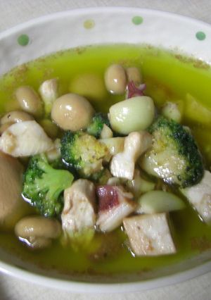 鮪と大兵のアヒージョ・みんと風-レシピのメイン写真
