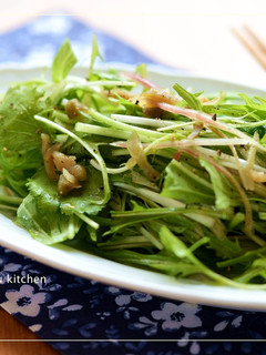 水菜と香味野菜とザーサイのサラダ-レシピのメイン写真
