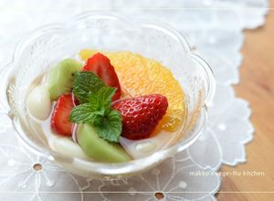 簡単おやつ♪豆腐入りフルーツ白玉-レシピのメイン写真