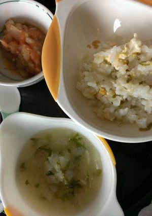 離乳食【後期～】めかぶと鶏肉のおかゆ-レシピのメイン写真