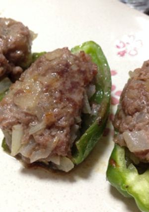 簡単！ピーマンの肉詰め♡-レシピのメイン写真