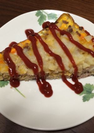 卵焼きフライパンで♪スパニッシュオムレツ-レシピのメイン写真