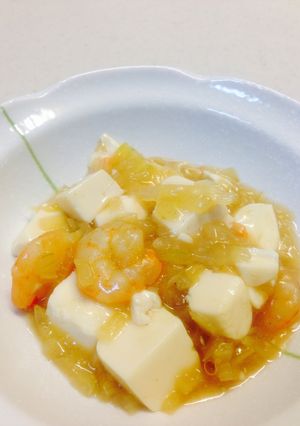 新玉ねぎ・豆腐・小えびのあんかけ-レシピのメイン写真