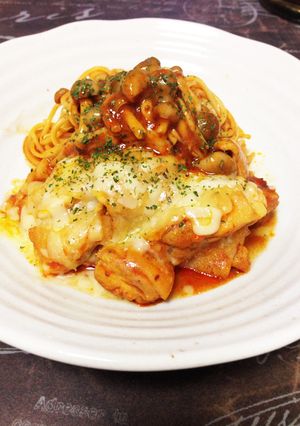 簡単♡ミートソースでチキン煮込みパスタ♡-レシピのメイン写真