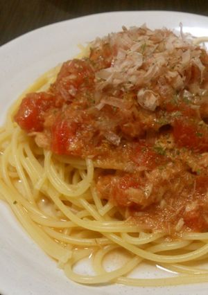 トマトとツナの和風パスタ-レシピのメイン写真