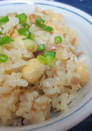 なめ茸とツナ缶の簡単炊き込みご飯♪-レシピのメイン写真