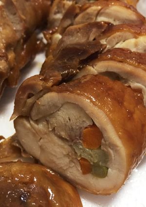 ニンニクの芽でチキンロール-レシピのメイン写真