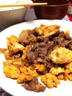 簡単すぎる牛肉と卵の中華炒め!-レシピのメイン写真