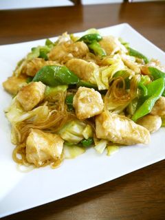 鶏むね肉と春雨のオイスター野菜炒め♪-レシピのメイン写真