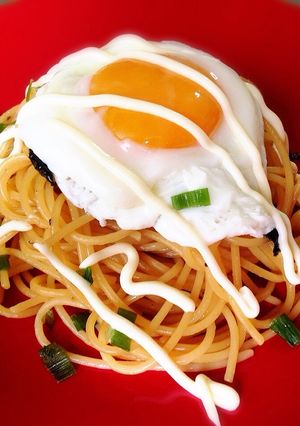 ♪簡単♪バター醤油マヨ♡半熟目玉焼きスパ-レシピのメイン写真
