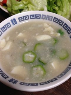 とろ〜り長芋とオクラと豆腐の味噌汁♪-レシピのメイン写真