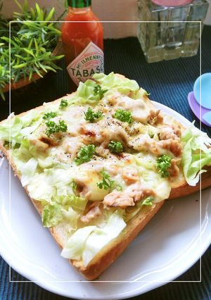 シャキ²レタスとツナのさっぱりトースト-レシピのメイン写真