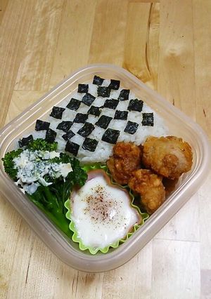 ご飯と同時にお弁当ハムエッグ-レシピのメイン写真