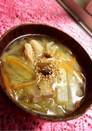 簡単！とろとろ白菜と鶏肉のぽかぽかスープ-レシピのメイン写真