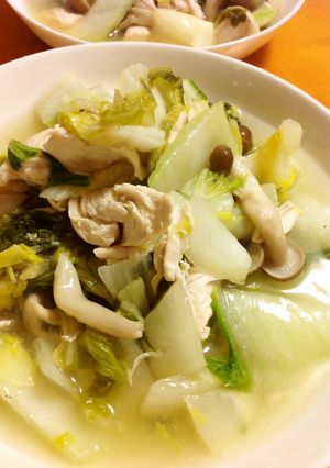白菜と鶏ささみの鶏ガラとろ〜りスープ-レシピのメイン写真