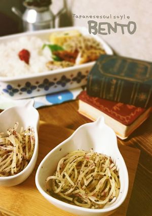 お弁当に付け合せにレンジにお任せパスタ-レシピのメイン写真
