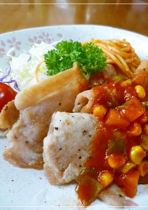 豚肉のトマトソースがけ-レシピのメイン写真
