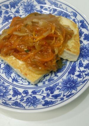 南蛮漬けたれをリメイクしたあんかけ豆腐♪-レシピのメイン写真
