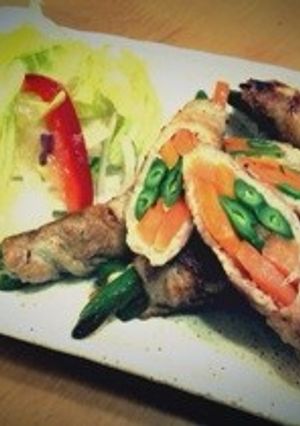 人参とインゲンの豚肉巻き-レシピのメイン写真