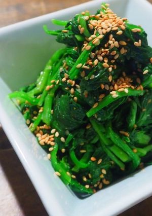 <韓国料理> ほうれん草のナムル-レシピのメイン写真