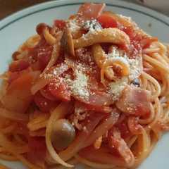 きのことベーコンのトマトパスタ-レシピのメイン写真