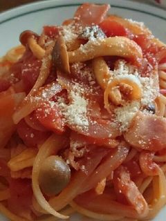 きのことベーコンのトマトパスタ-レシピのメイン写真