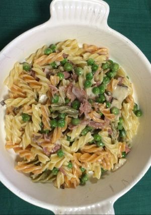 グリーンピースとベーコンのパスタ-レシピのメイン写真