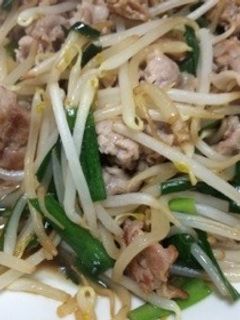 豚バラとニラもやしのポン酢炒め-レシピのメイン写真