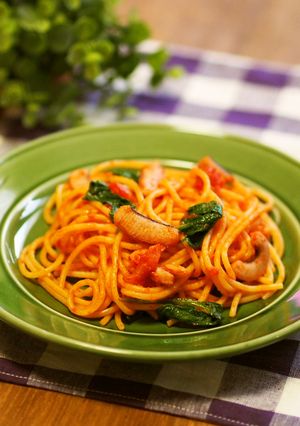 簡単味付け♡塩辛とトマトの絶品パスタ♡-レシピのメイン写真