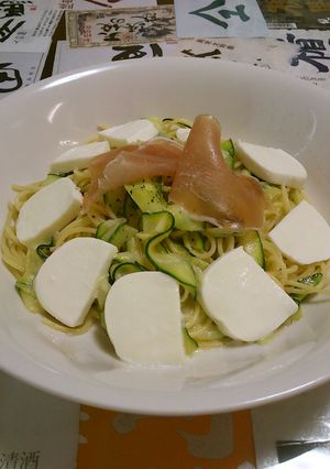 ズッキーニとモッツァレラのパスタ-レシピのメイン写真