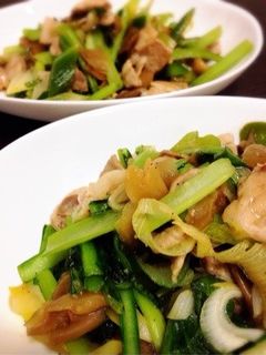 ザーサイ炒め‥in豚肉と小松菜-レシピのメイン写真