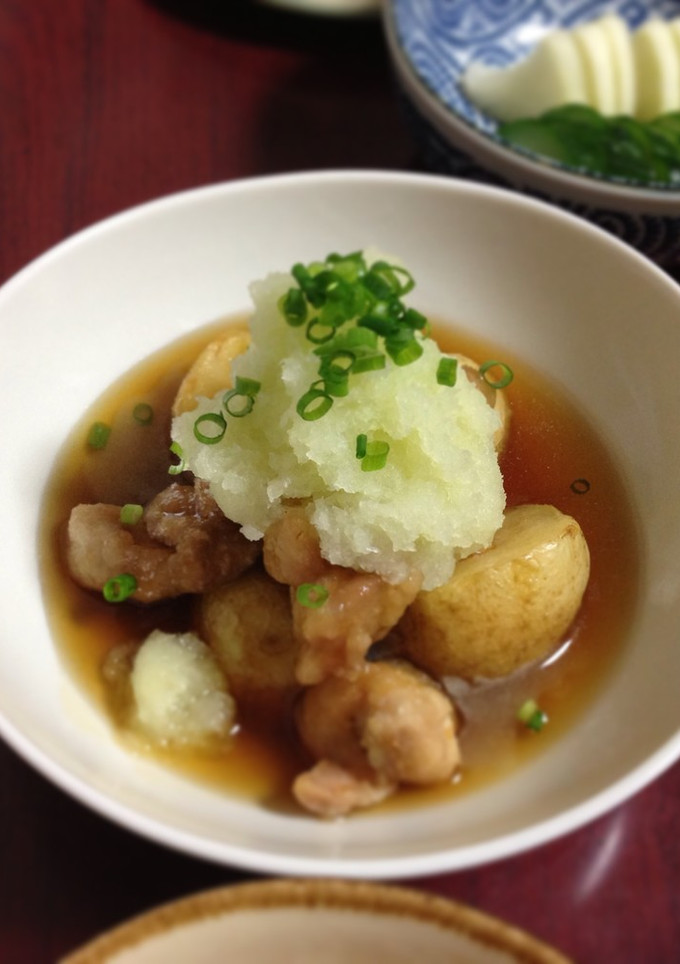 新ジャガと鶏のおろしあんかけ-レシピのメイン写真