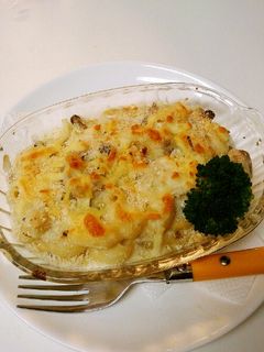 簡単!鶏としめじの和風マカロニグラタン-レシピのメイン写真
