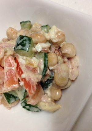 みんながうまうま！喜ぶ！大豆のサラダ♪-レシピのメイン写真