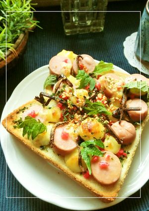 紅生姜ピリリ✫磯香る 魚ニソトースト-レシピのメイン写真