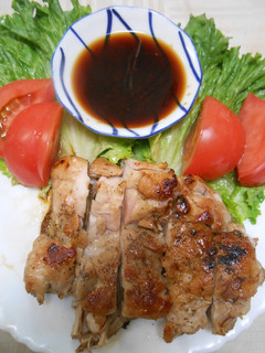 鶏もも肉のオリーブ油焼き・生姜醤油添え-レシピのメイン写真