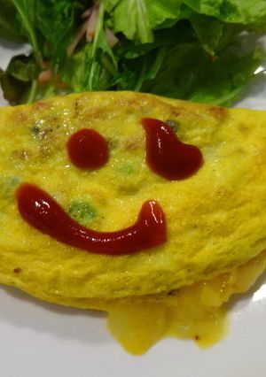 ぴーすおむれつ-レシピのメイン写真