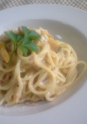かぼちゃとベーコンのクリームパスタ-レシピのメイン写真