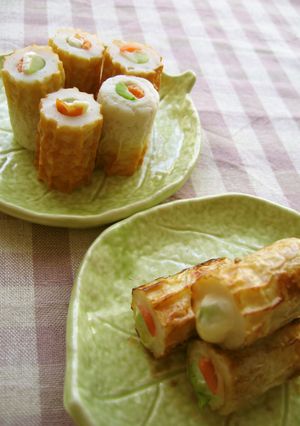 お弁当に✿ブロッコリーの茎で3色ちくわ♡-レシピのメイン写真