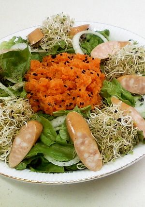 和ドレ＋卸し人参で食べドレサラダ-レシピのメイン写真