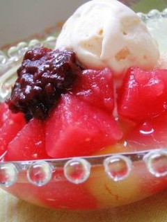 スイカ寒天☆クリームあんみつ-レシピのメイン写真