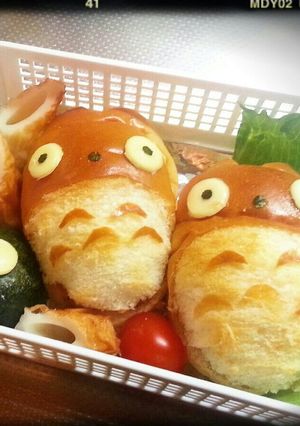 ロールパンのトトロサンドイッチ弁当-レシピのメイン写真