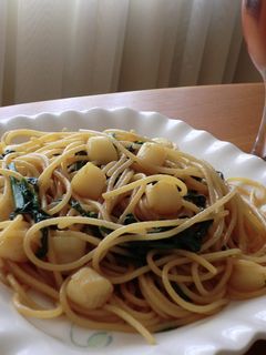 ホタテバターとたまり醤油味の和風パスタ♪-レシピのメイン写真