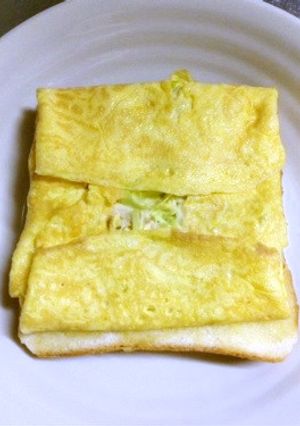 絶品☆チーズとサラダのエッグ包みトースト-レシピのメイン写真