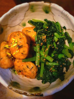 おつまみに がんも&かき菜の炊き合わせ-レシピのメイン写真